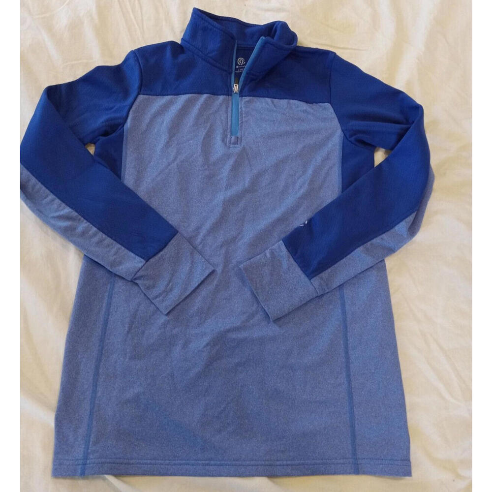 Champion C9 1/4 Zip Pullover Blue Long-sleeve thumb hole Boys Size L (12-14) A13